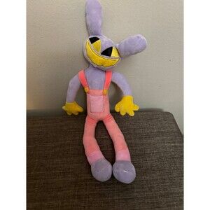 Amazing Digital Circus Jax Rabbit Plush Purple with Pink Overalls 16”